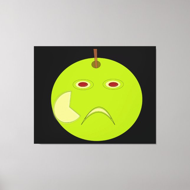 Evil Apple med Kanvastrycket Scar Halloween Canvastryck (Framsida)