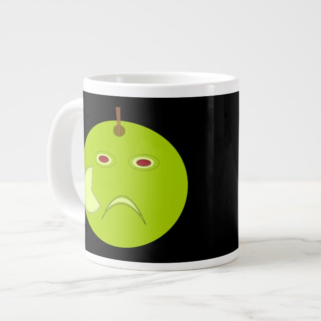 Evil Apple med Scar Halloween Mugg Jumbo Mugg (Framsida vänster)