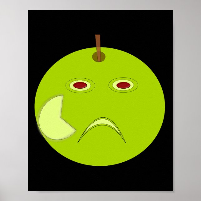 Evil Apple med Scar Halloween Poster (Framsidan)