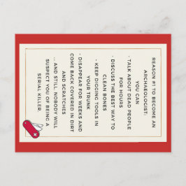 Evil Archeologist Motivation Vykort