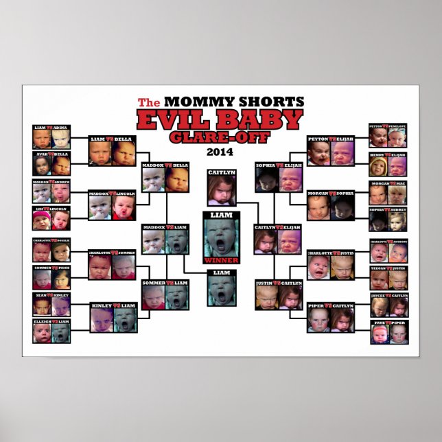Evil Baby Glare-Off 2014 Tournament Poster (Framsidan)
