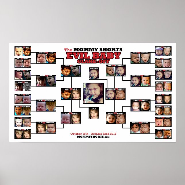 Evil Baby Glare-Off Poster 2012 (Framsidan)