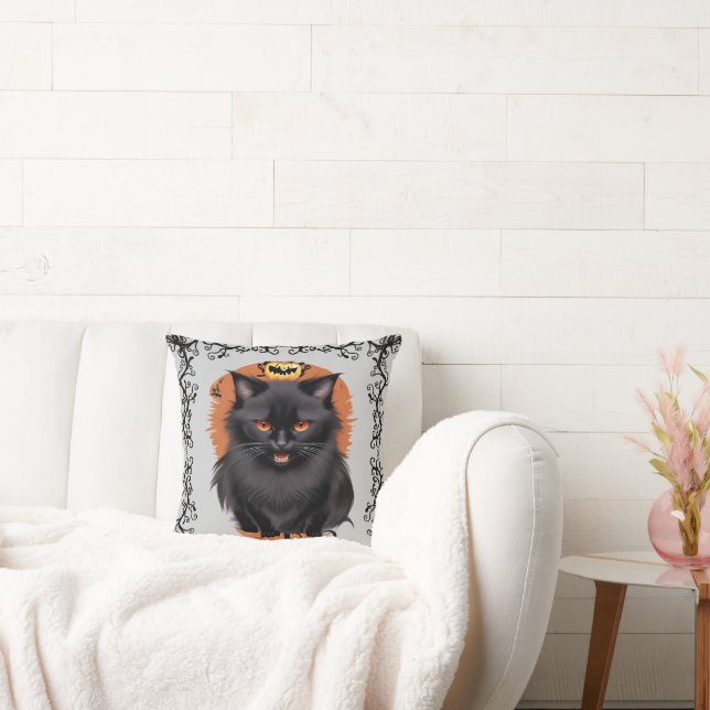 Evil Balck Cat Dekorativ kudde (Soffa)