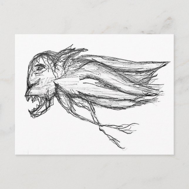 Evil bird vykort (Framsida)