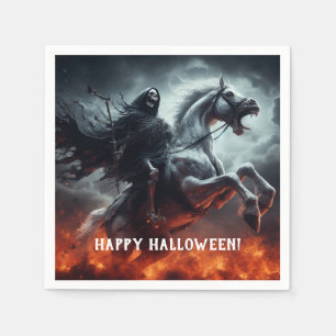 Evil Blek Horse and Death Halloween Pappersservett