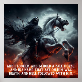 Evil Blek Horse and Death Rider Poster