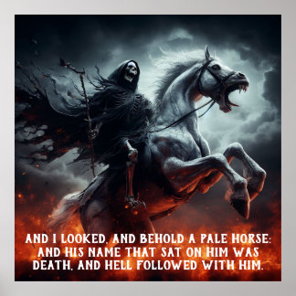 Evil Blek Horse and Death Rider Poster