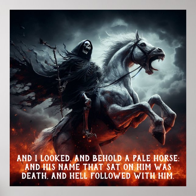Evil Blek Horse and Death Rider Poster (Framsidan)