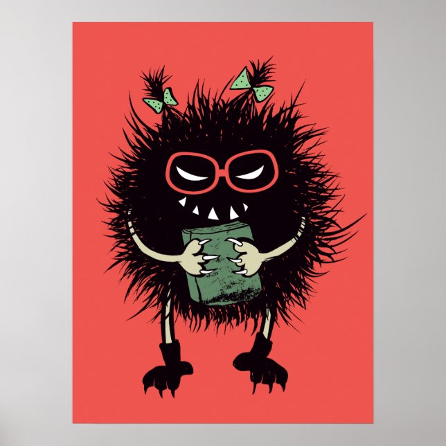 Evil Bok Älskare Character - Edgy läsning Poster (Framsidan)