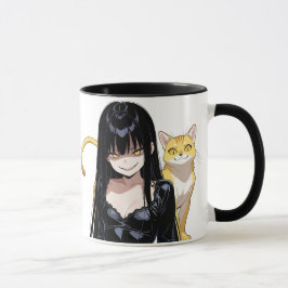 Evil Catlady With Cat Mugg