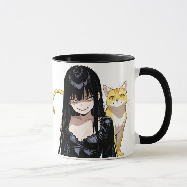 Evil Catlady With Cat Mugg (Höger)