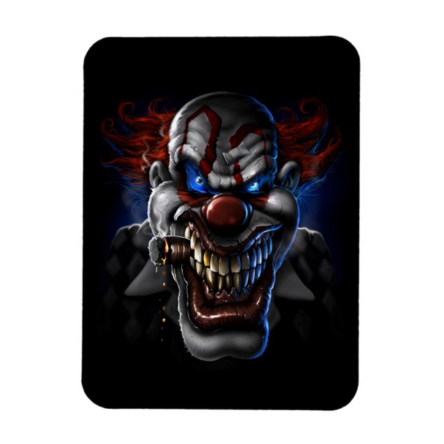 Evil Clown Ansikte Magnet (Vertikal)