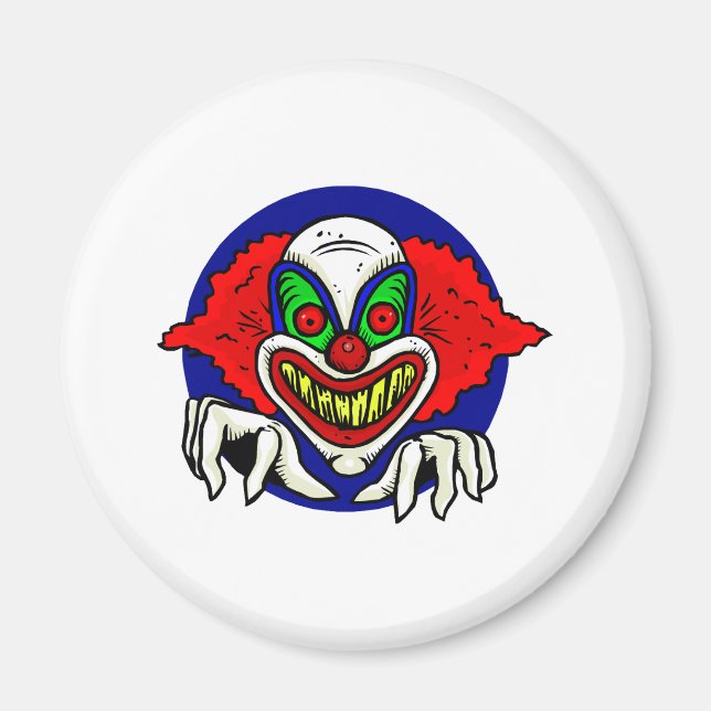 Evil Clown Ansikte Magnet (Framsidan)