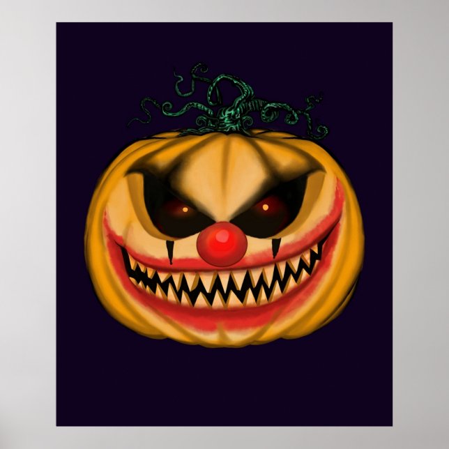 Evil Clown Pumpkin Poster (Framsidan)