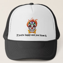 Evil Clown Skull Demon - Clown Hat Keps