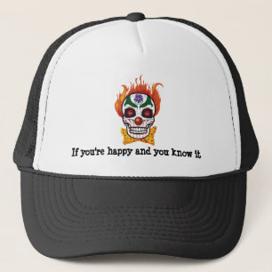 Evil Clown Skull Demon - Clown Hat Keps