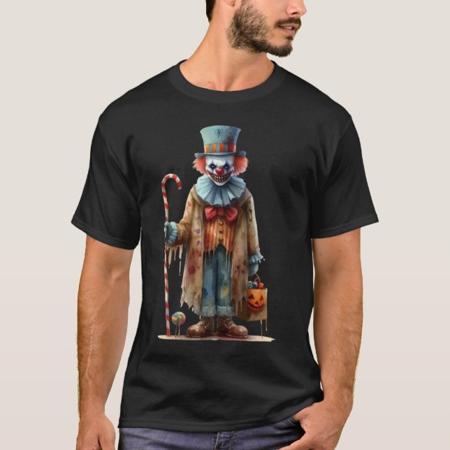 Evil Clown the Malevelent Jester T Shirt (Framsida)