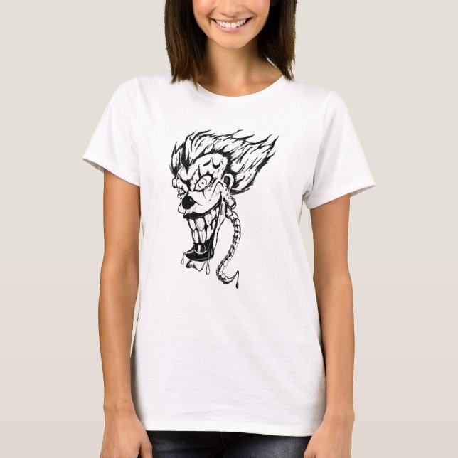 Evil clown Women's Basic T-Shirt (Framsida)