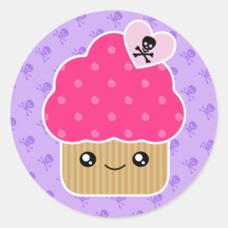 Evil Cute Kawaii Cupcoa Cupcoa of Death Stickers Runt Klistermärke