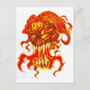 Evil Demon Art Vykort