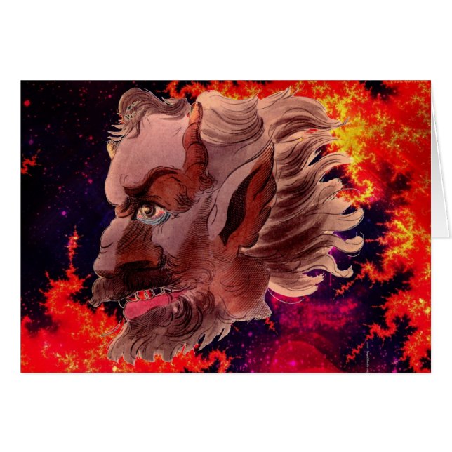 Evil Demon Hälsningskort (Framsidan Horizontal)