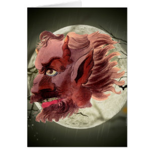 Evil Demon Hälsningskort