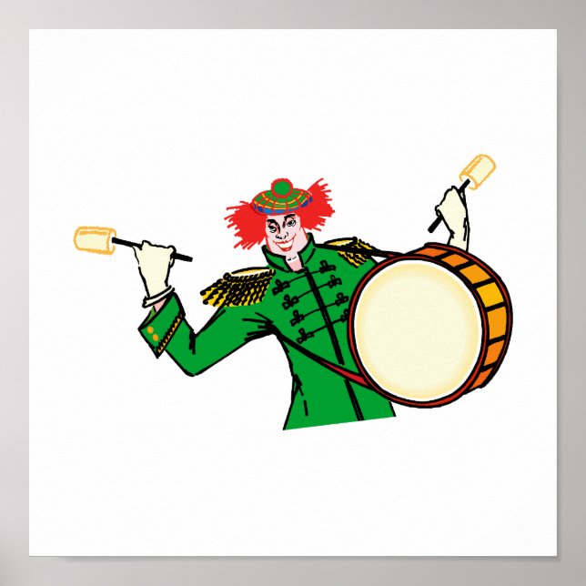 Evil Drummer Clown Poster (Framsidan)