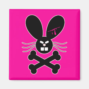 Evil Emo Bunny Crossbone Magnet