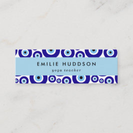 Evil Eye Pattern, Greek Eye, Nazar, Yoga Teacher Mini Visitkort