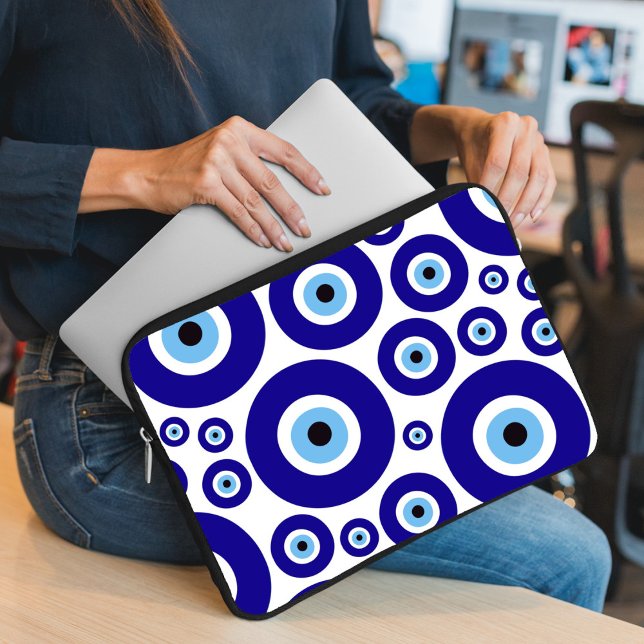 Evil Eye Pattern, Greek Eye, Turkish Eye, Nazar Laptop Fodral (Skapare uppladdad)
