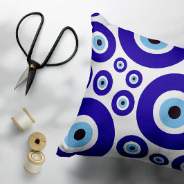 Evil Eye Pattern, Greek Eye, Turkish Eye, Nazar Prydnadskudde