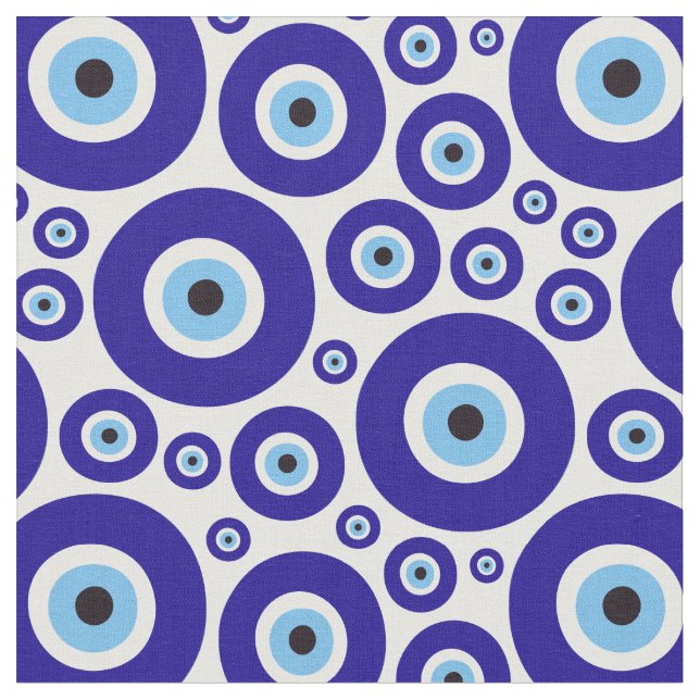 Evil Eye Pattern, Greek Eye, Turkish Eye, Nazar Tyg (Närbild)