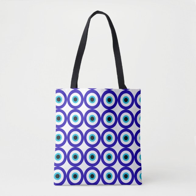 Evil Eye Protection All-Over Pattern Tote bag Tygkasse (Framsida)