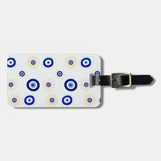 Evil Eye Symbol Bagagebricka (Horisontell Framsida)