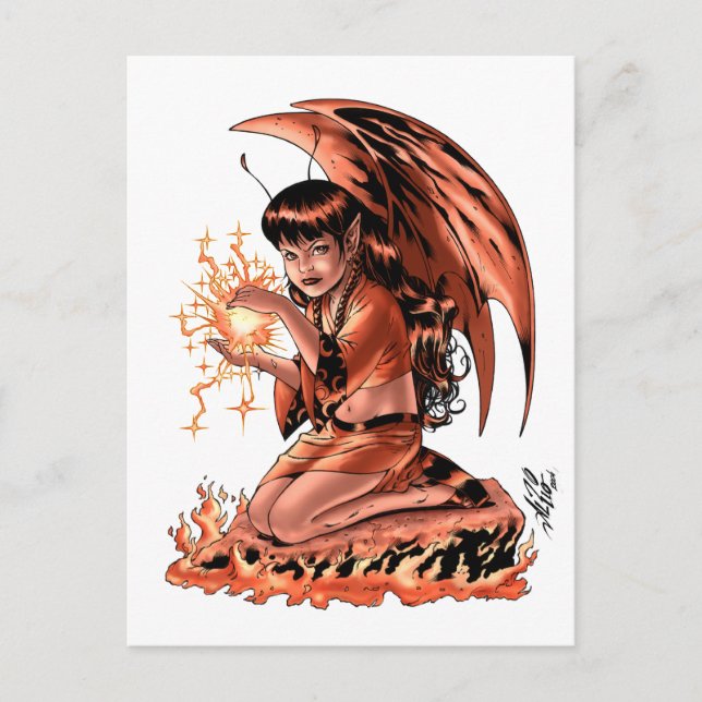 Evil Fairy do Magic by Al Rio Vykort (Framsida)