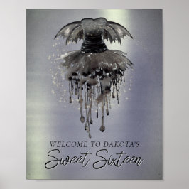 Evil Fairy Gown | Gothic Black Vampy Sten Sheen Poster