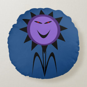 Evil Flower Kawaii Gioth Halloween Pillow Rund Kudde