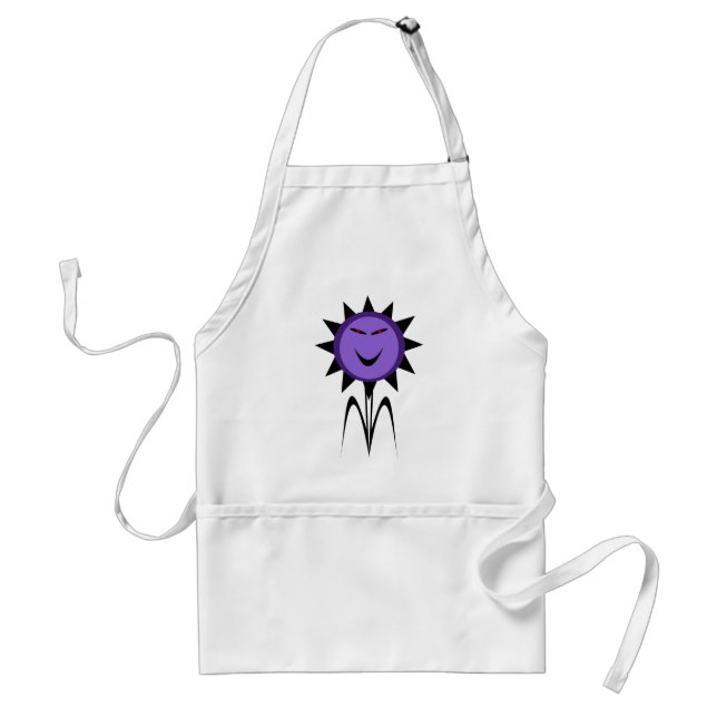 Evil Flower Kawaii Goth Halloween Cooking Apron Förkläde (Framsidan)