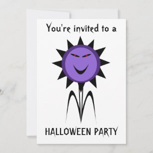Evil Flower Kawaii Goth Halloween fest Customiz Inbjudningar