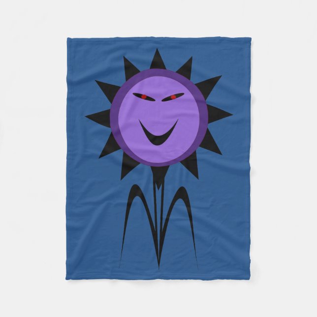 Evil Flower Kawaii Goth Halloween Fleece Blanket (Framsidan)