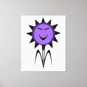 Evil Flower Kawaii Goth Halloween Kanvastryck