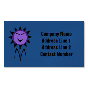 Evil Flower Kawaii Goth Halloween Personlig Visitkortmagnet