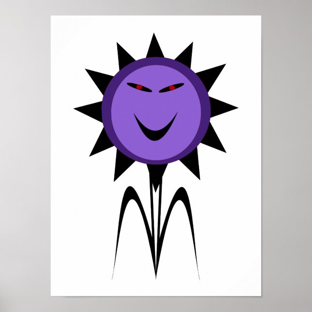 Evil Flower Kawaii Goth Halloween Poster (Framsidan)