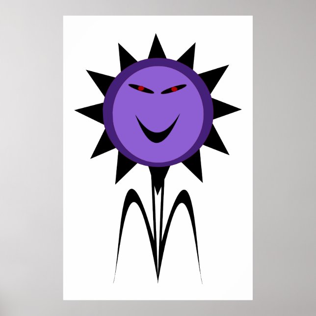 Evil Flower Kawaii Goth Halloween Poster (Framsidan)