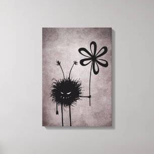 Evil Flower Kryp Vintage Kanvastryck