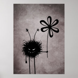 Evil Flower Kryp Vintage Poster