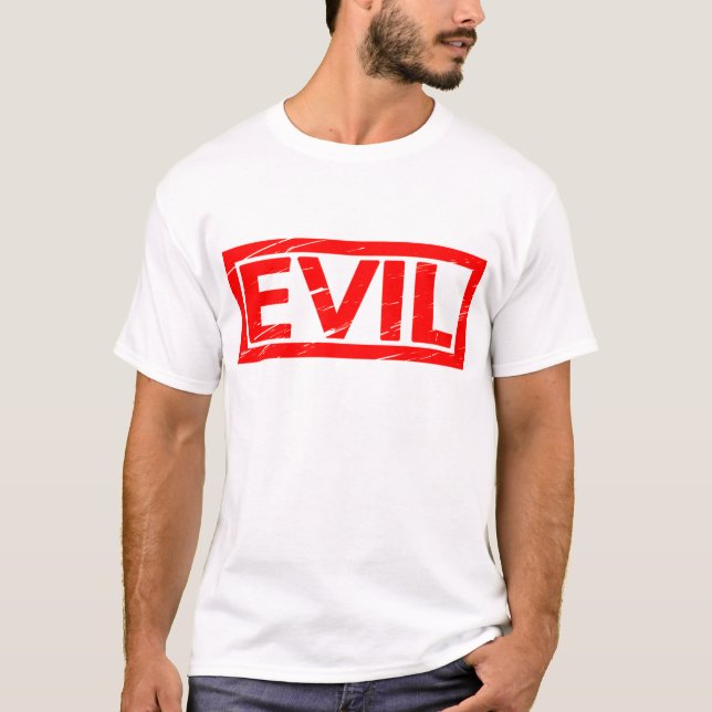 Evil Frimärke T Shirt (Framsida)