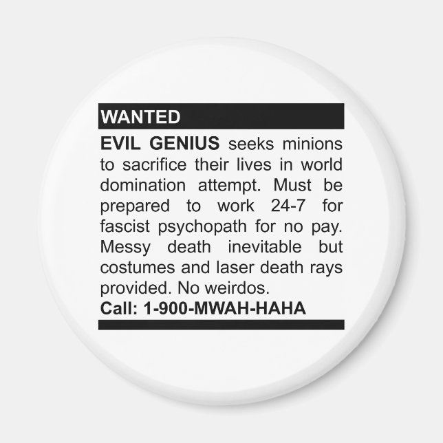 Evil Genius Ad Magnet (Framsidan)