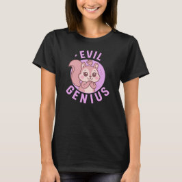 Evil Genius | Cute Squirrel Cartoon T Shirt