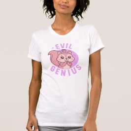 Evil Genius | Cute Squirrel Cartoon T Shirt